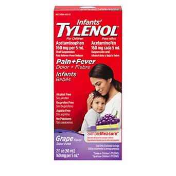 Infants’ Tylenol Oral Suspension, Grape, 2 Fl. Oz