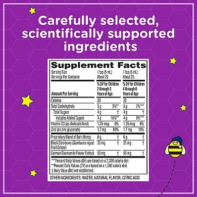 Zarbee's Naturals Kids Cough + Immune Nighttime, Mixed Berry, 4FL Oz