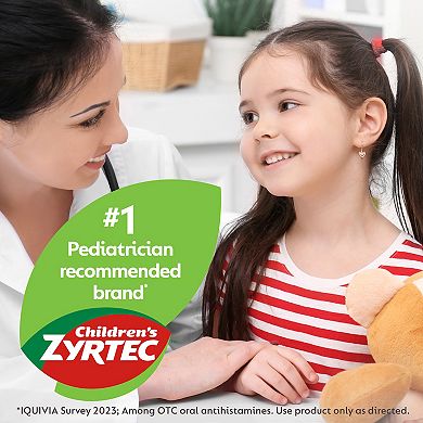 Children’s Zyrtec® Allergy Syrup, Dye-Free, Sugar-Free, Grape, 4 Fl. Oz