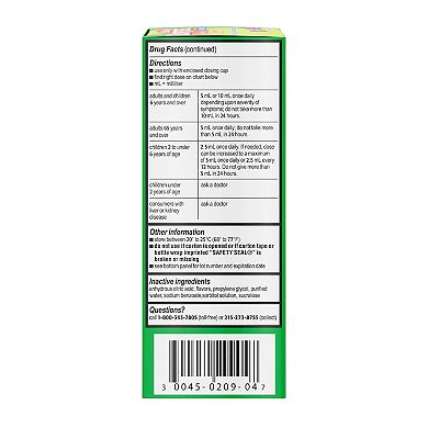 Children’s Zyrtec® Allergy Syrup, Dye-Free, Sugar-Free, Grape, 4 Fl. Oz