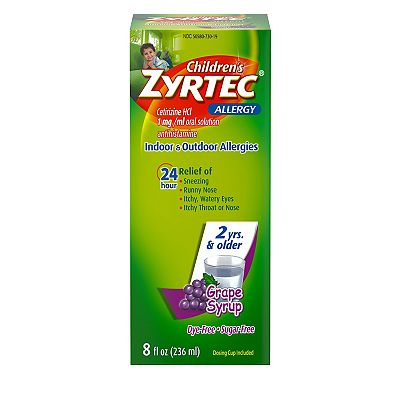 Children's Zyrtec® 24 Hour Allergy Relief Syrup, Grape Flavor, 8