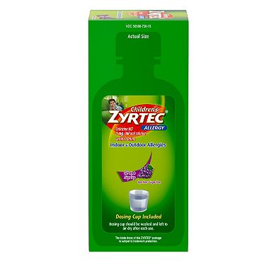 Children's Zyrtec® 24 Hour Allergy Relief Syrup, Grape Flavor, 8 fl. oz