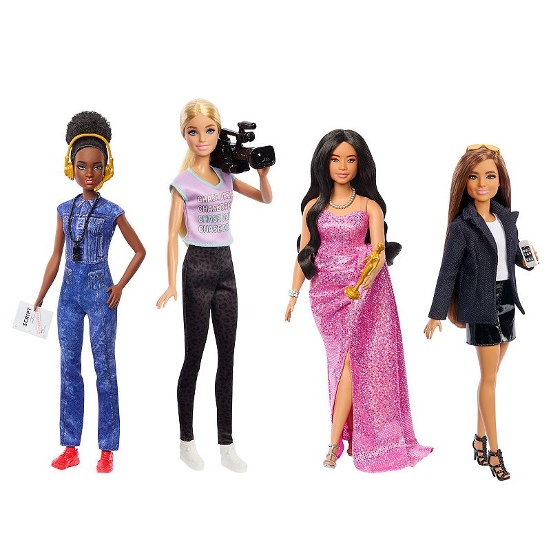 Barbie Careers Women in Film Set of 4 Dolls with Removable Looks & Accessories
