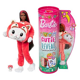 Barbie® Cutie Reveal Costume Kitten as Red Panda Doll & Accessories with 10 Surprises