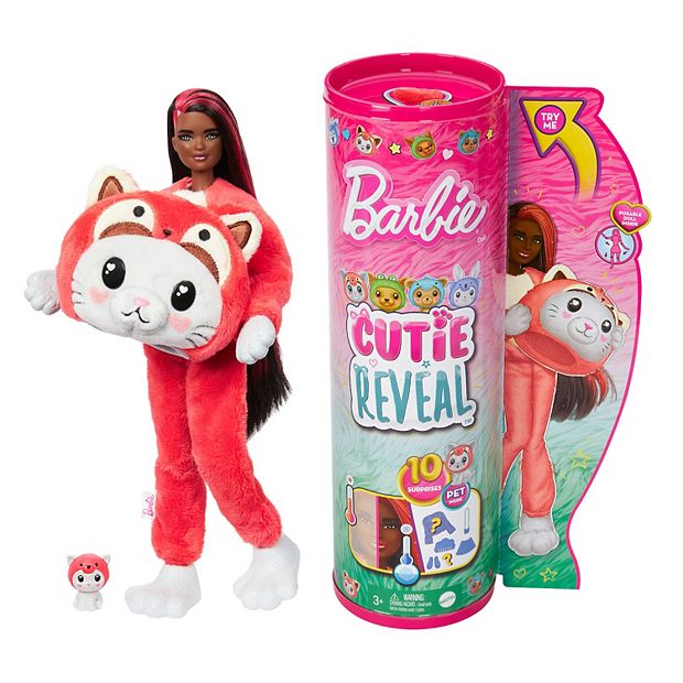 Barbie® Cutie Reveal Costume Kitten as Red Panda Doll
