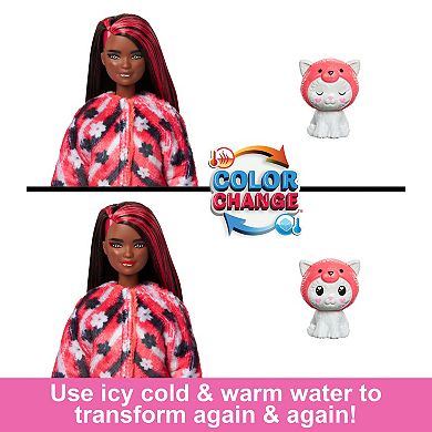 Barbie® Cutie Reveal Costume Kitten as Red Panda Doll & Accessories with 10 Surprises