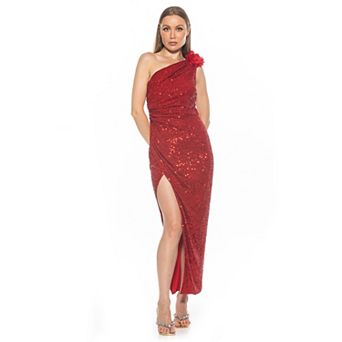 Women's ALEXIA ADMOR Alessi One Shoulder Draped Evening Gown