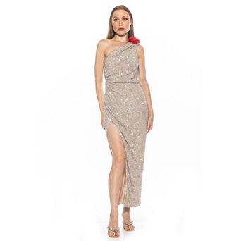 Women's ALEXIA ADMOR Alessi One Shoulder Draped Evening Gown