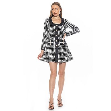 Women's ALEXIA ADMOR Nina Long Sleeve Drop Waist Pleated Dress