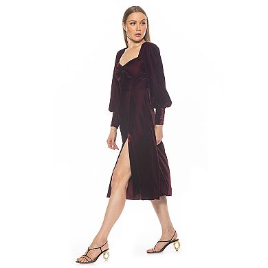 Women's ALEXIA ADMOR Willa Long Bubble Sleeve Fit And Flare Dress