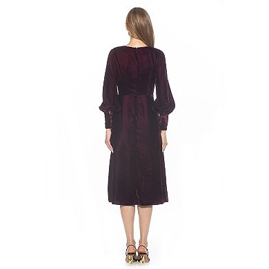 Women's ALEXIA ADMOR Willa Long Bubble Sleeve Fit And Flare Dress