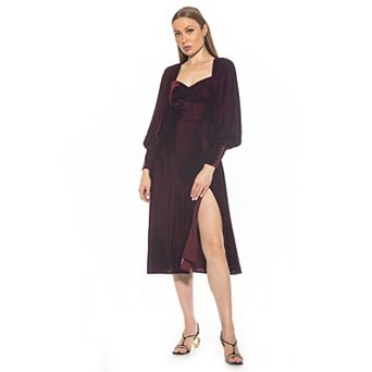 Women's ALEXIA ADMOR Willa Long Bubble Sleeve Fit And Flare Dress