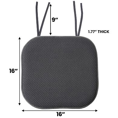 Sweet Home Memory Foam Honeycomb Non-Slip Back Chair Cushion 12 Pack