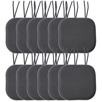 Sweet Home Memory Foam Honeycomb Non-Slip Back Chair Cushion 12 Pack