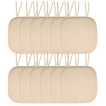 Sweet Home Memory Foam Honeycomb Non-Slip Back Chair Cushion 12 Pack