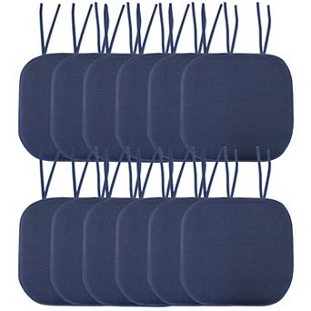 Sweet Home Memory Foam Honeycomb Non-Slip Back Chair Cushion 12 Pack