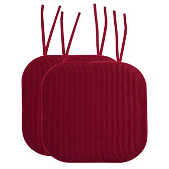 Sweet Home Memory Foam Honeycomb Non-Slip Back Chair Cushion 2 Pack