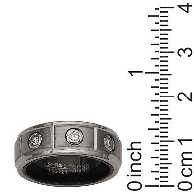 Classic Treasures Tungsten 1/8 Carat T.W. Diamond Bezel Set Band Ring