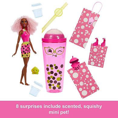Barbie® Pop Reveal Boba Tea Series Berry Bliss Fashion Doll & Accessories Set with 8 Surprises