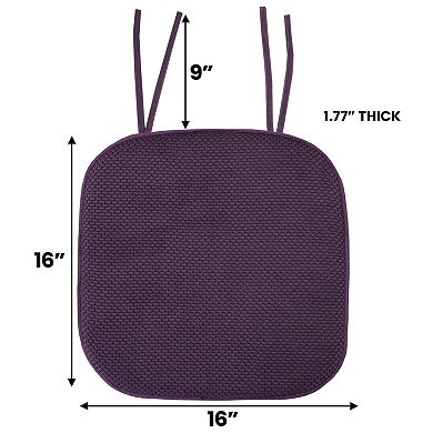 Sweet Home Memory Foam Honeycomb Non-Slip Back Chair Cushion 4 Pack