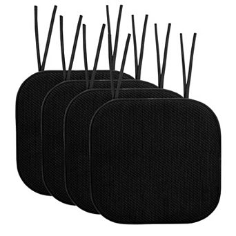 Sweet Home Memory Foam Honeycomb Non-Slip Back Chair Cushion 4 Pack