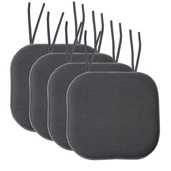 Sweet Home Memory Foam Honeycomb Non-Slip Back Chair Cushion 4 Pack