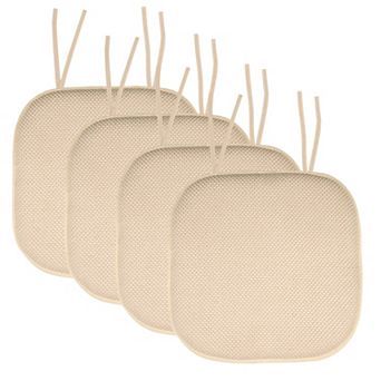 Sweet Home Memory Foam Honeycomb Non-Slip Back Chair Cushion 4 Pack