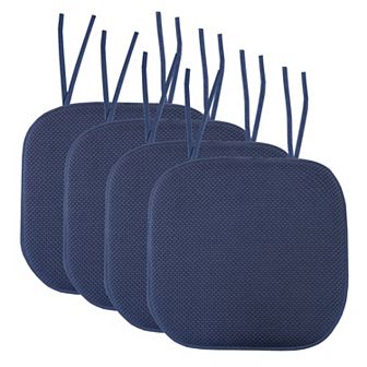 Sweet Home Memory Foam Honeycomb Non-Slip Back Chair Cushion 4 Pack