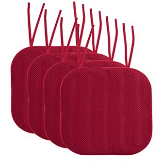Sweet Home Memory Foam Honeycomb Non-Slip Back Chair Cushion 4 Pack