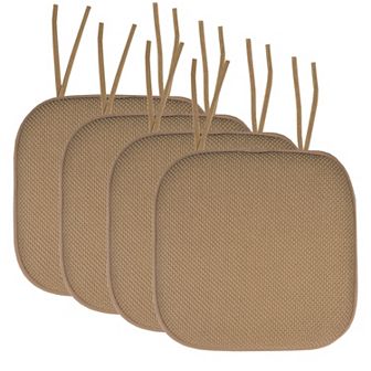 Sweet Home Memory Foam Honeycomb Non-Slip Back Chair Cushion 4 Pack
