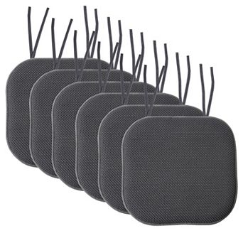 Sweet Home Memory Foam Honeycomb Non-Slip Back Chair Cushion 6 Pack