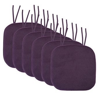 Sweet Home Memory Foam Honeycomb Non-Slip Back Chair Cushion 6 Pack