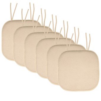 Sweet Home Memory Foam Honeycomb Non-Slip Back Chair Cushion 6 Pack