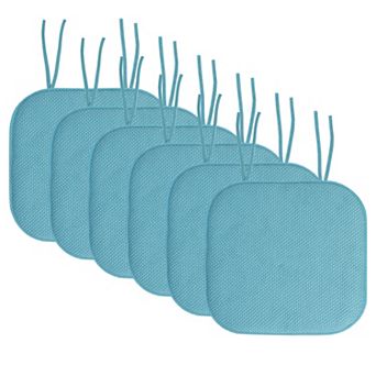 Sweet Home Memory Foam Honeycomb Non-Slip Back Chair Cushion 6 Pack