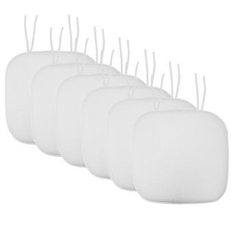 Sweet Home Memory Foam Honeycomb Non-Slip Back Chair Cushion 6 Pack