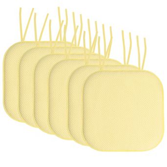Sweet Home Memory Foam Honeycomb Non-Slip Back Chair Cushion 6 Pack