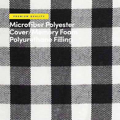 Sweet Home Checkered Memory Foam U-Shape Non-Slip Chair Cushion 12 Pack