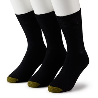 Men's GOLDTOE® 3-Pack Extended Size Non-Binding Crew Socks