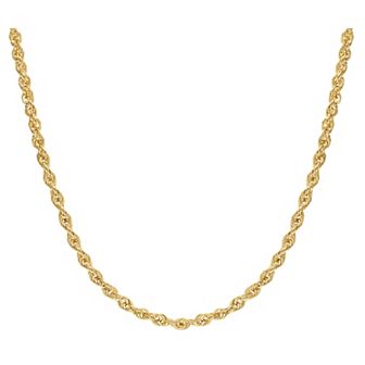 10k Gold Rope Chain Necklace