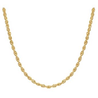 10k Gold Rope Chain Necklace