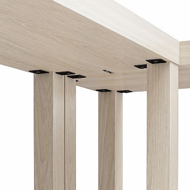 Ameriwood Home 2-Piece Parsons Wrap-Around Sofa Accent Tables Set