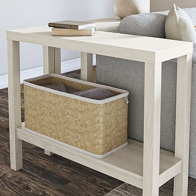 Ameriwood Home 2-Piece Parsons Wrap-Around Sofa Accent Tables Set