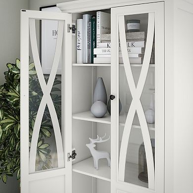 Ameriwood Home Ellington Tall Accent Cabinet with Glass Doors