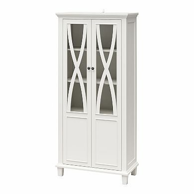 Ameriwood Home Ellington Tall Accent Cabinet with Glass Doors