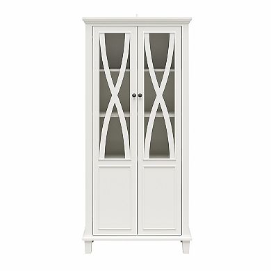 Ameriwood Home Ellington Tall Accent Cabinet with Glass Doors