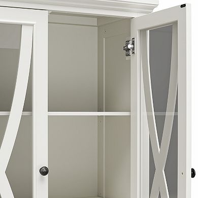 Ameriwood Home Ellington Tall Accent Cabinet with Glass Doors