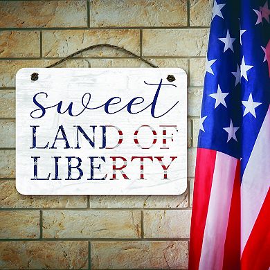 COURTSIDE MARKET Sweet Land of Liberty Hanging Artboard Wall Decor