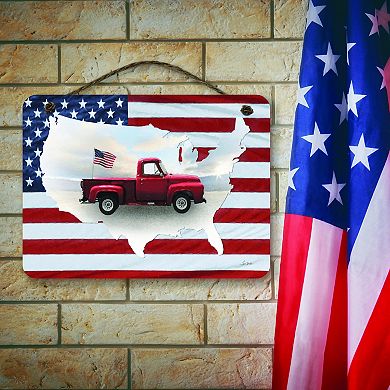 COURTSIDE MARKET Land of the free Plaque Wall Art