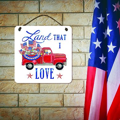 COURTSIDE MARKET Land that I love Plaque Wall Art