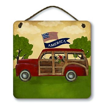 COURTSIDE MARKET Americana Woody Plaque Wall Art